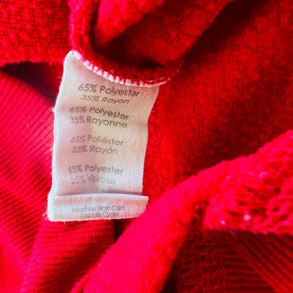 PJ Salvage Happy Happy Joy Joy Grateful Long Sleeve Sweatshirt Red Size Large - Picture 7 of 11